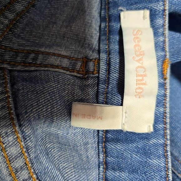 See By Chloe Button-Cuff Panelled High-Rise Jeans - Picture 4 of 6